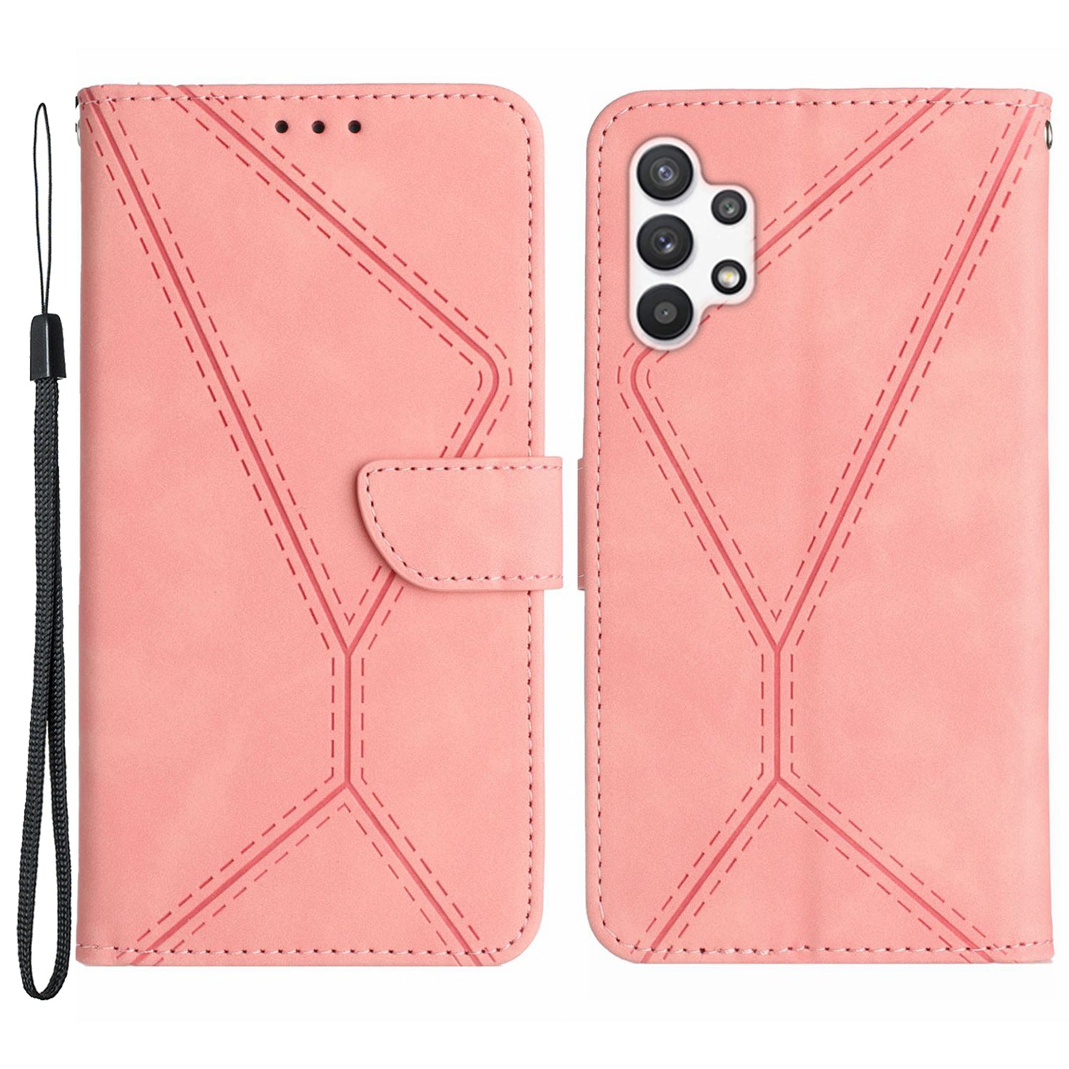 HT05 For Samsung Galaxy A13 4G Phone Leather Case Imprinted Line Wallet Stand Phone Cover HT05 For Samsung Galaxy A13 4G Phone Leather Case Imprinted Line Wallet Stand Phone Cover